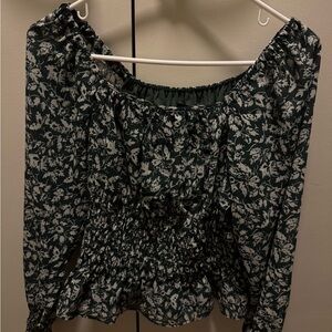 Madewell long sleeve floral top